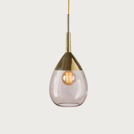 Lute 22cm Pendant Obsidian Gold